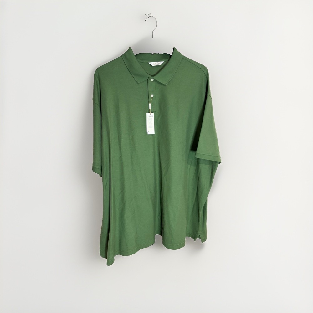 Roundtree & Yorke Gold Label Men's 4XT Green Supima Cotton Polo Shirt NWT F195
